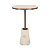 Liang & Eimil Notto Side Table (Set of 2) – White Marble & Antique Bronze