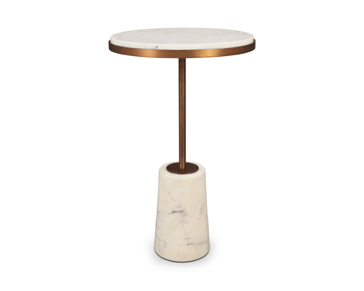 Liang & Eimil Notto Side Table (Set of 2) – White Marble & Antique Bronze