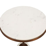 Liang & Eimil Notto Side Table (Set of 2) – White Marble & Antique Bronze