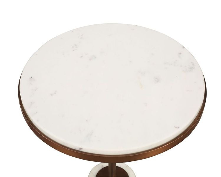 Liang & Eimil Notto Side Table (Set of 2) – White Marble & Antique Bronze
