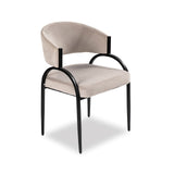 Liang & Eimil Pavilion Dining Chair – Megan Light Grey Velvet