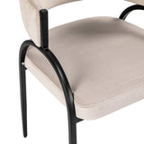 Liang & Eimil Pavilion Dining Chair – Megan Light Grey Velvet