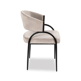 Liang & Eimil Pavilion Dining Chair – Megan Light Grey Velvet