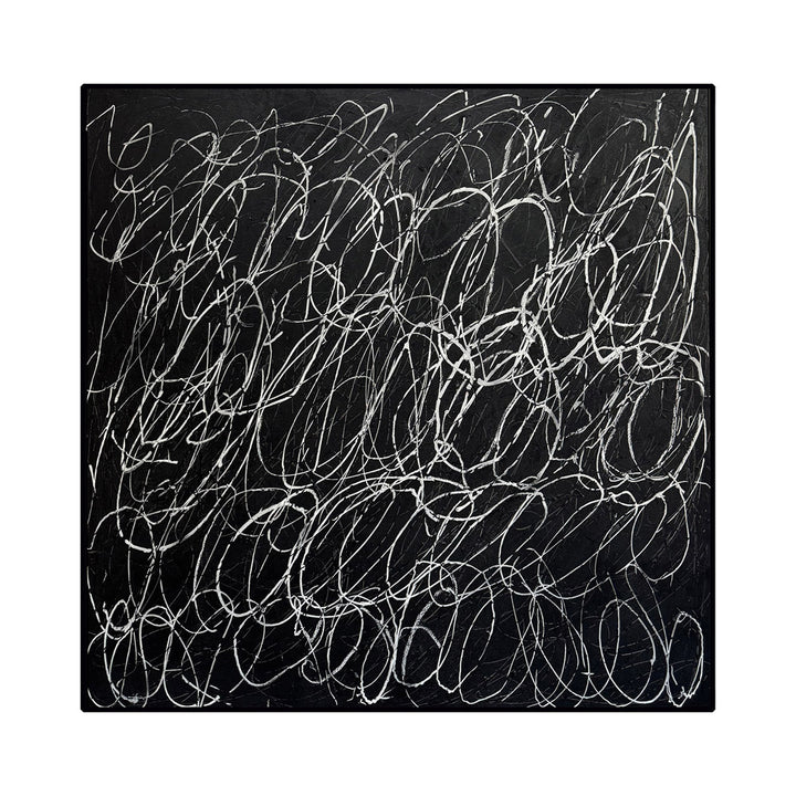 Liang & Eimil Rhythm of Silence Oil Painting – Black and White