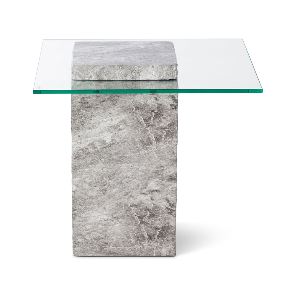 Liang & Eimil Rock Side Table – Grey Faux Marble