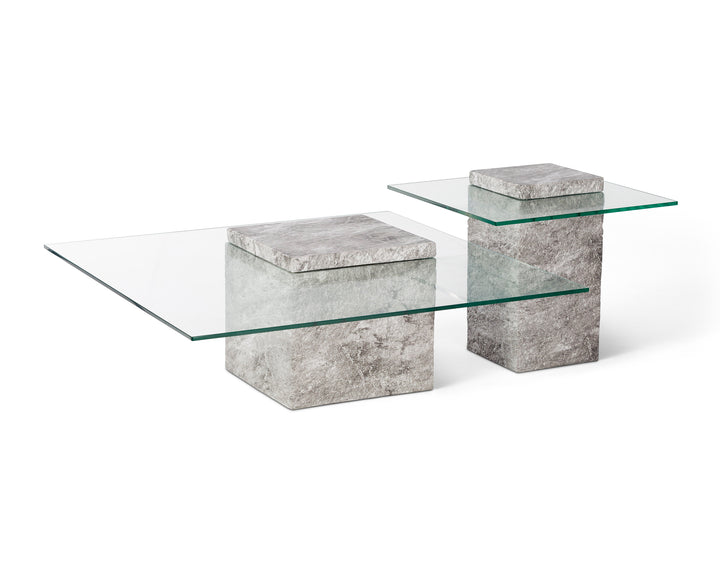 Liang & Eimil Rock Side Table – Grey Faux Marble