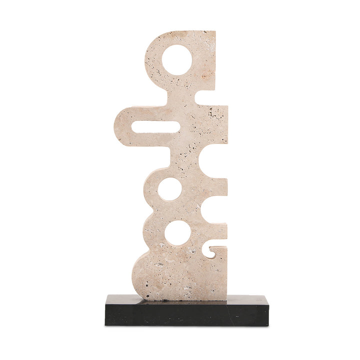 Liang & Eimil Sculpted Serenity Sculpture – Beige & Black