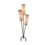 Liang & Eimil Trevi Floor Lamp – White Linen/Black Metal