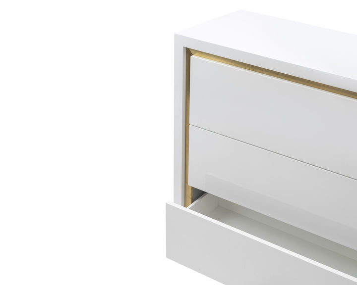 Liang & Eimil Utopia Chest of Drawers with High Gloss White Lacquer