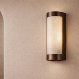Liang & Eimil Verta IP44 Wall Light - Natural Selenite Glass and Brushed Bronze