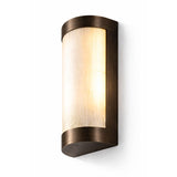 Liang & Eimil Verta IP44 Wall Light - Natural Selenite Glass and Brushed Bronze