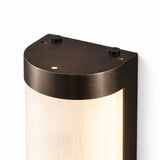 Liang & Eimil Verta IP44 Wall Light - Natural Selenite Glass and Brushed Bronze