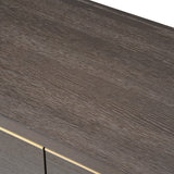 Liang & Eimil Walter Media Unit – Dark Grey Oak and Brass