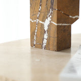 Liang & Eimil Doria Sculpture - Brown Earthy Marble