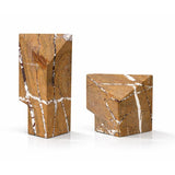 Liang & Eimil Doria Sculpture - Brown Earthy Marble