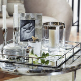 Libra Interiors Agate Coffee Table with Nickel Frame