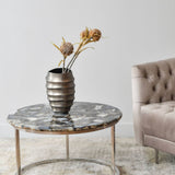 Libra Interiors Agate Coffee Table with Nickel Frame
