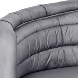Libra Interiors Angus Club Chair – Concrete Grey Leather