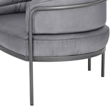 Libra Interiors Angus Club Chair – Concrete Grey Leather