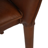 Libra Interiors Barnes Dining Chair – Brown Leather