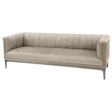 Libra Interiors Belgravia 3-Seater Ribbed Sofa – Mink