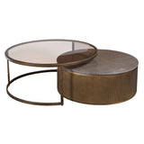 Libra Interiors Belvedere Coffee Table – Set of 2 – Royal Gold