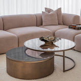 Libra Interiors Belvedere Coffee Table – Set of 2 – Royal Gold