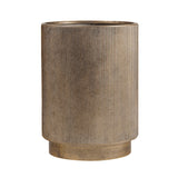 Libra Interiors Belvedere Floor Planters – Set of 3 – Aged Gold