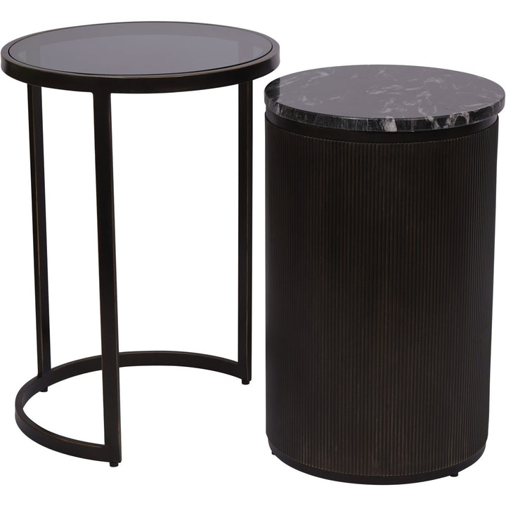 Libra Interiors Belvedere Nesting Side Tables – Black