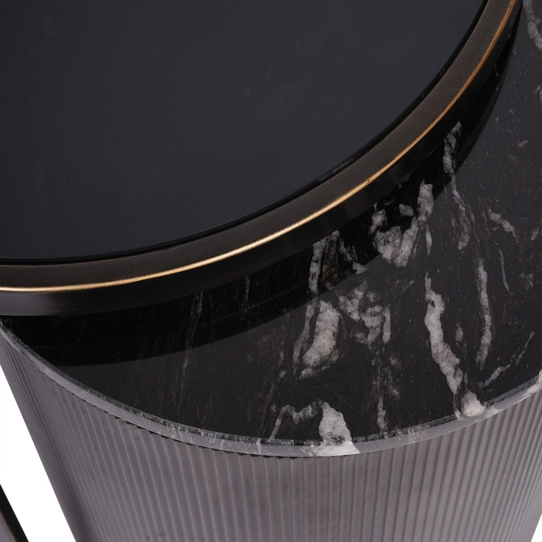 Libra Interiors Belvedere Nesting Side Tables – Black