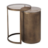 Libra Interiors Belvedere Nesting Side Tables – Royal Gold