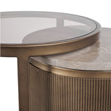 Libra Interiors Belvedere Nesting Side Tables – Royal Gold
