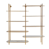 Libra Interiors Belvedere Shelving Unit – Aged Champagne Gold