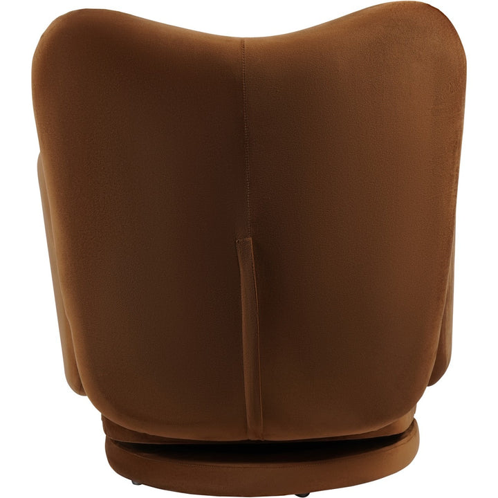 Libra Interiors Bingham Swivel Chair – Caramel Brown Velvet