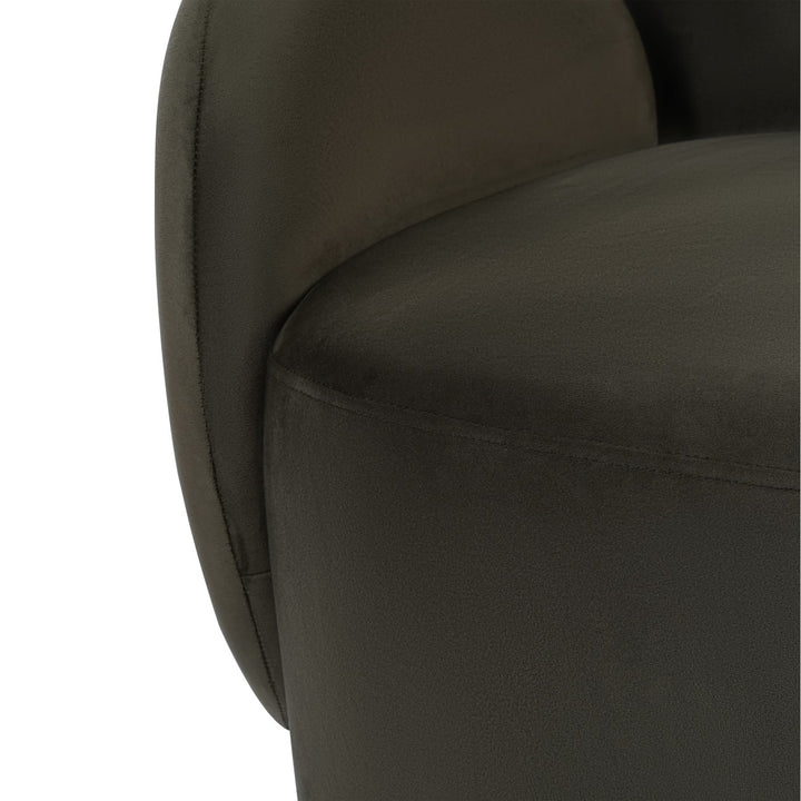 Libra Interiors Bingham Swivel Chair – Dark Green Velvet