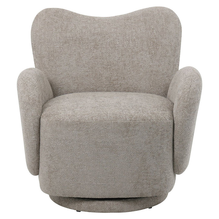 Libra Interiors Bingham Swivel Chair – Mink Upholstery