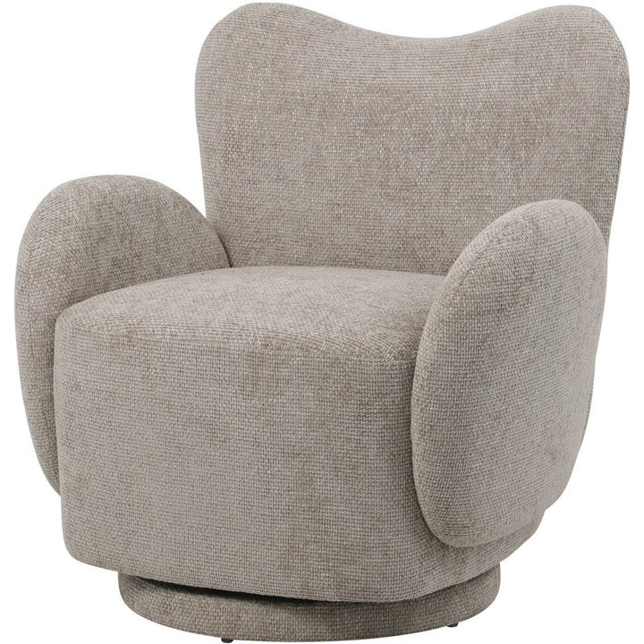 Libra Interiors Bingham Swivel Chair – Mink Upholstery