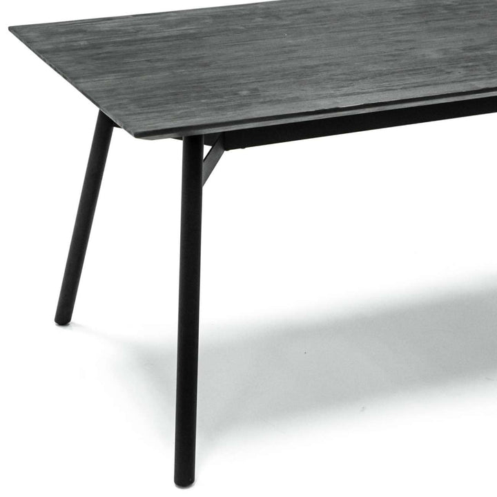 Libra Interiors Bronks Dining Table – Black Acacia