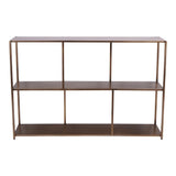 Libra Interiors Brooks Console Table – Brushed Champagne Gold