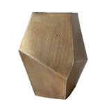Libra Interiors Cast Aluminium Faceted Vase – Gold Finish