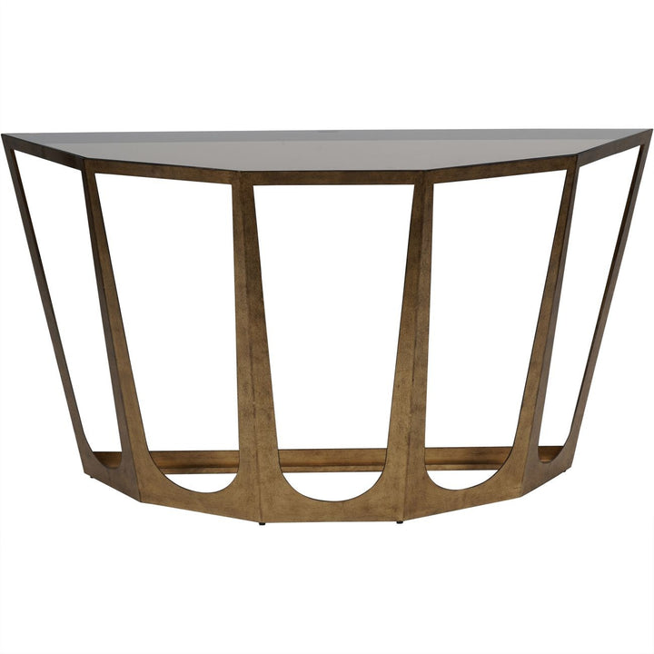 Libra Interiors Catalan Console Table – Aged Champagne