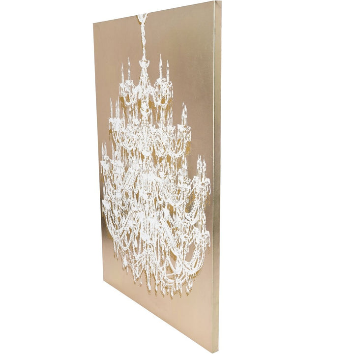 Libra Interiors Chandelier Gold Foiled Canvas