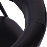 Libra Interiors Churchill Dining Chair in Charcoal Leather – Set of 2