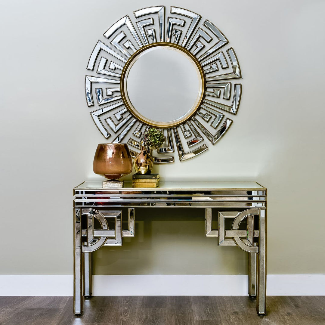 Libra Interiors Claridge Mirrored Console Table