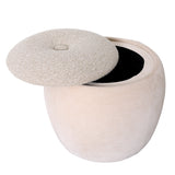 Libra Interiors Clemance Storage Stool – Mushroom