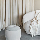 Libra Interiors Clemance Storage Stool – Mushroom