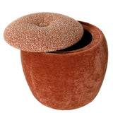 Libra Interiors Clemance Storage Stool – Terracotta