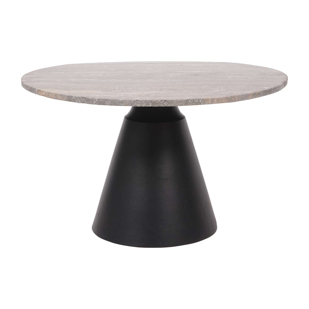Libra Interiors Clifton II Coffee Table in Charcoal Black and Travertine – Small