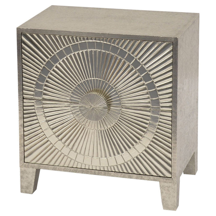 Libra Interiors Coco Bedside Table – Silver