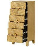 Libra Interiors Coco Six Drawer Chest – Gold